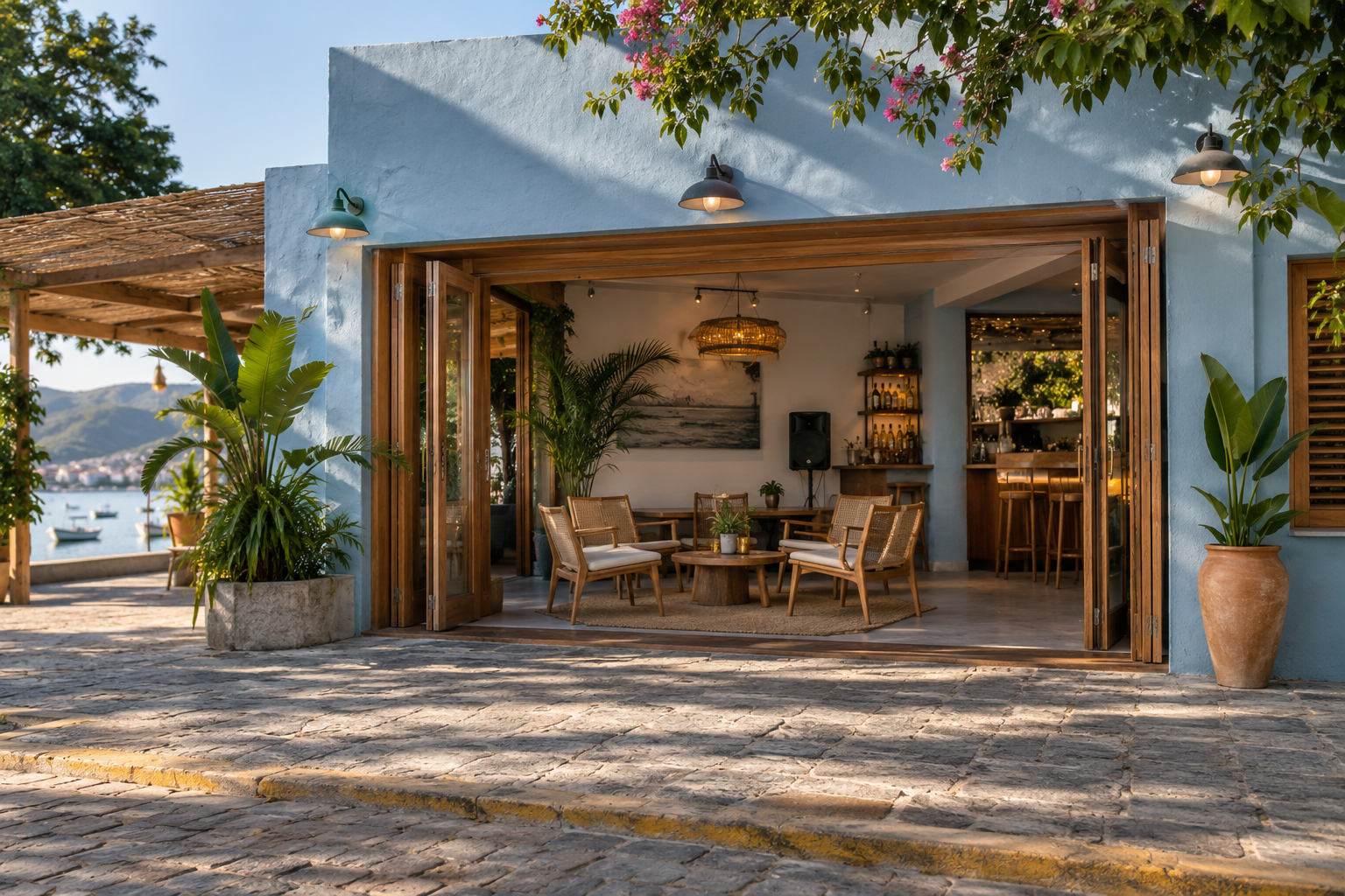 Fachada do bar Quintal da Maré